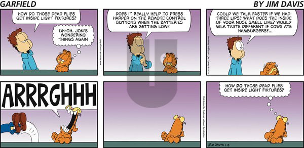 Garfield on Sunday January 13, 2019 Comic Strip