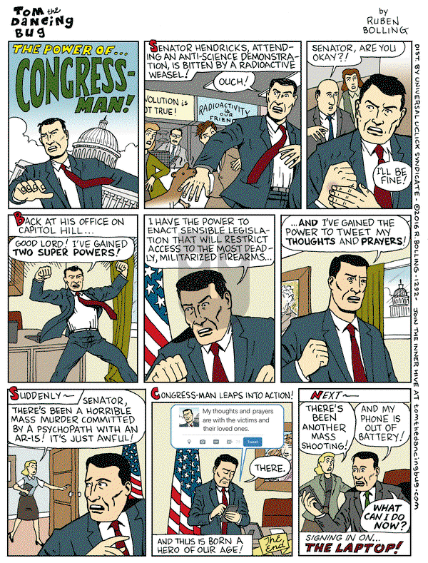 Tom the Dancing Bug on Friday June 17, 2016 Comic Strip