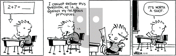 Calvin and Hobbes on Tuesday December 30, 2025 Comic Strip