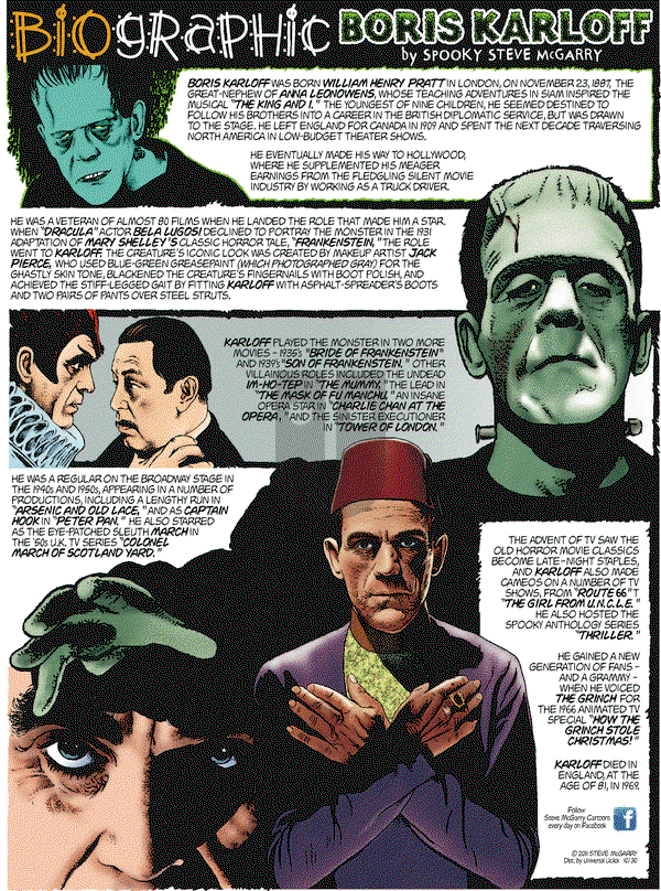 Biographic on Sunday October 30, 2011 Comic Strip