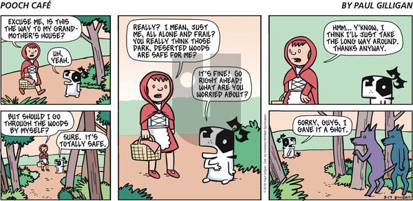 Pooch Cafe on Sunday March 17, 2019 Comic Strip