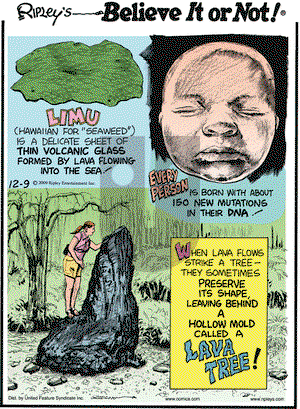 Ripley's Believe It or Not on Wednesday December 9, 2009 Comic Strip