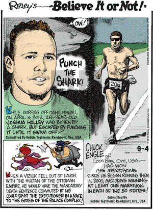 Ripley's Believe It or Not on Tuesday September 4, 2012 Comic Strip