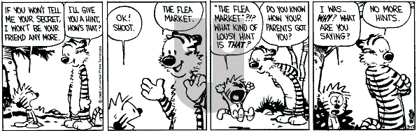 Calvin and Hobbes - Thursday March 17, 1988 Comic Strip