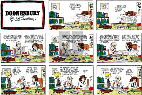 Doonesbury on Sunday October 23, 1977 Comic Strip