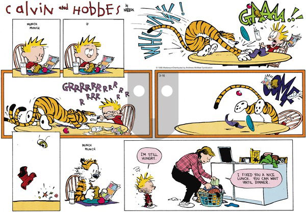 Calvin and Hobbes on Sunday March 16, 2025 Comic Strip