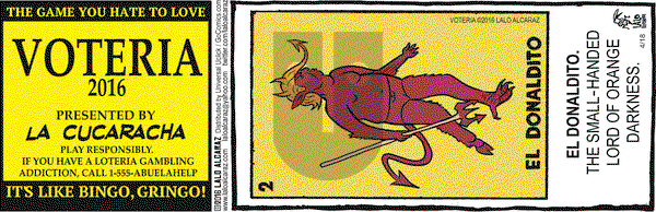 La Cucaracha on Monday April 18, 2016 Comic Strip