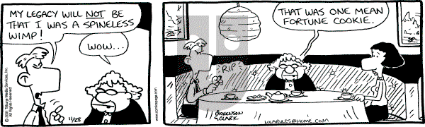 Lola on Wednesday November 28, 2001 Comic Strip
