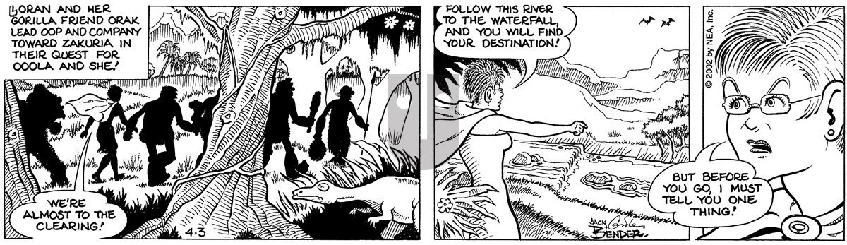 Alley Oop - Wednesday April 3, 2002 Comic Strip