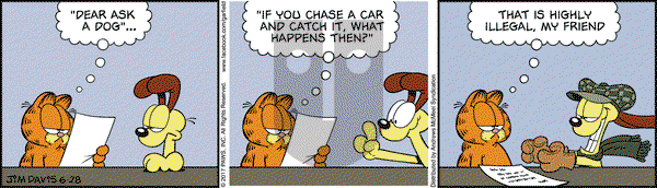 Garfield on Wednesday June 28, 2017 Comic Strip