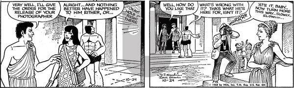 Alley Oop on Thursday October 24, 1968 Comic Strip