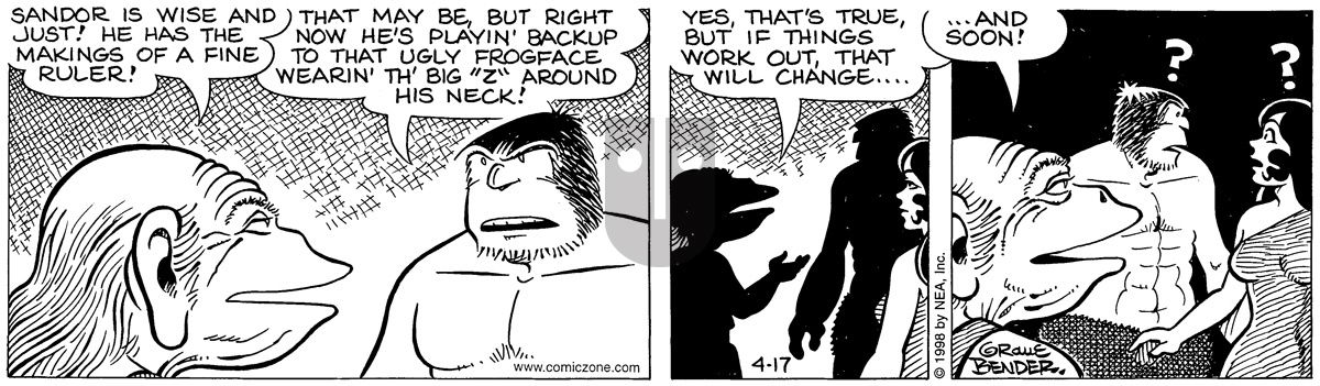Alley Oop - Friday April 17, 1998 Comic Strip