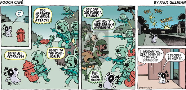 Pooch Cafe on Sunday March 27, 2011 Comic Strip