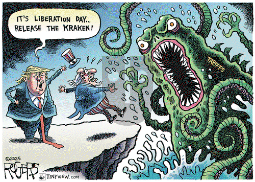 Rob Rogers on Friday April 4, 2025 Comic Strip