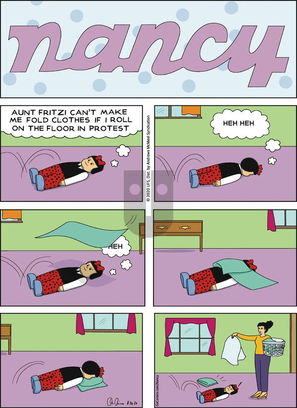 Nancy on Sunday August 16, 2020 Comic Strip