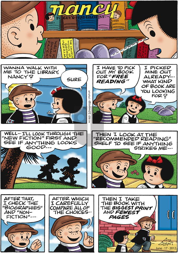 Nancy on Sunday June 17, 2012 Comic Strip