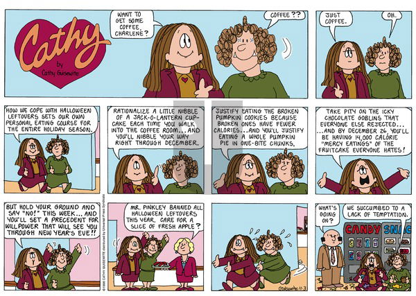 Cathy Classics on Sunday November 3, 1996 Comic Strip