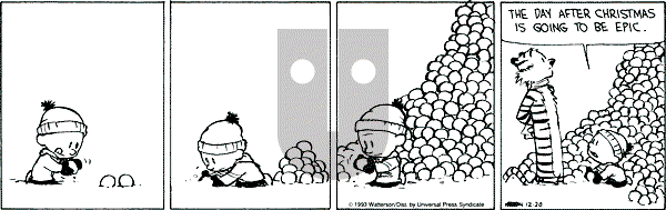 Calvin and Hobbes - Monday December 20, 1993 Comic Strip