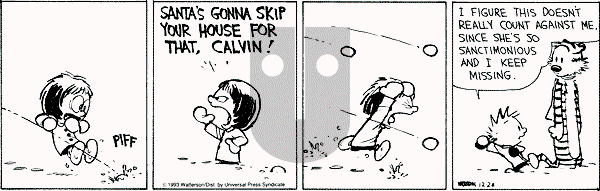 Calvin and Hobbes - Friday December 24, 1993 Comic Strip