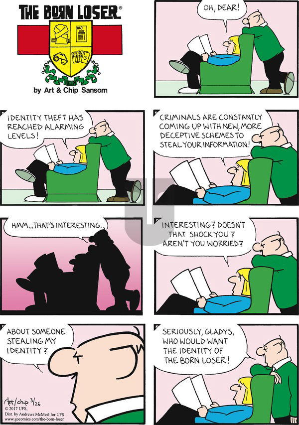 The Born Loser on Sunday March 26, 2017 Comic Strip