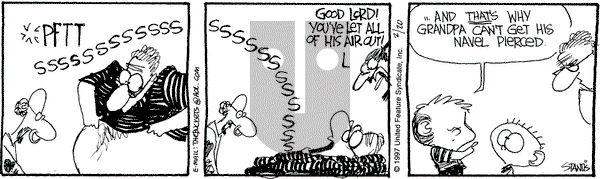 The Buckets on Saturday April 12, 1997 Comic Strip