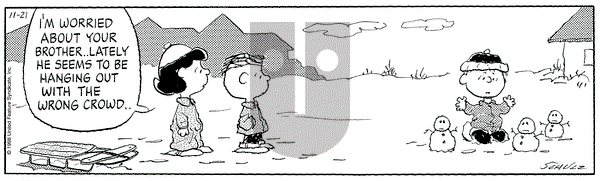 Peanuts on Saturday November 21, 1998 Comic Strip