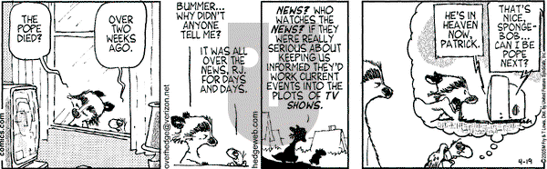 Over the Hedge on Tuesday April 19, 2005 Comic Strip
