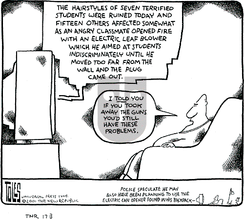 Tom Toles - Sunday March 18, 2001 Comic Strip