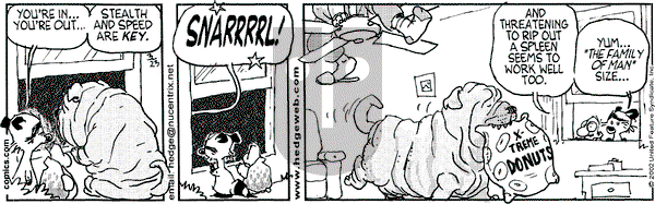 Over the Hedge on Saturday March 23, 2002 Comic Strip