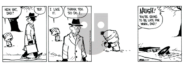Calvin and Hobbes on Wednesday December 27, 1989 Comic Strip