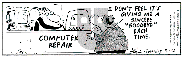 Frank and Ernest on Tuesday March 10, 1998 Comic Strip