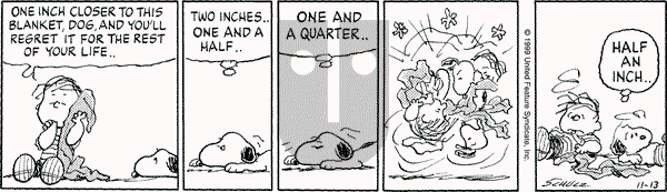 Peanuts - Saturday November 13, 1999 Comic Strip