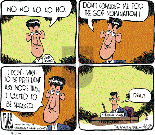 Tom Toles on Wednesday April 13, 2016 Comic Strip