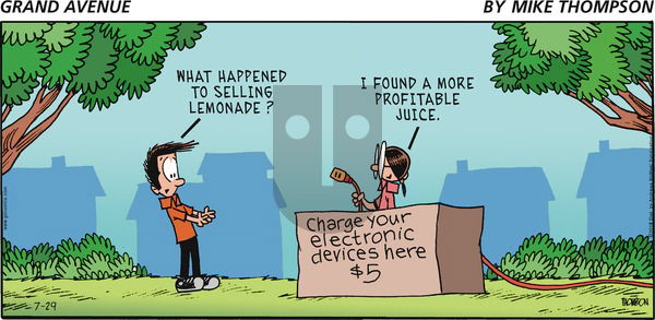 Grand Avenue on Sunday July 29, 2018 Comic Strip