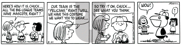 Peanuts on Monday March 21, 1983 Comic Strip
