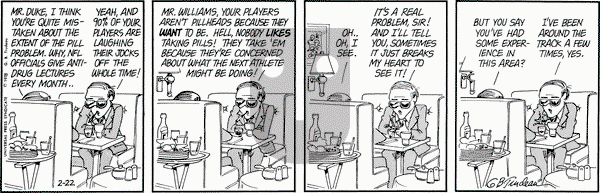 Doonesbury on Wednesday February 22, 1978 Comic Strip