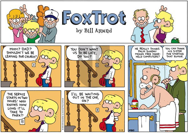 FoxTrot on Tuesday April 22, 2003 Comic Strip