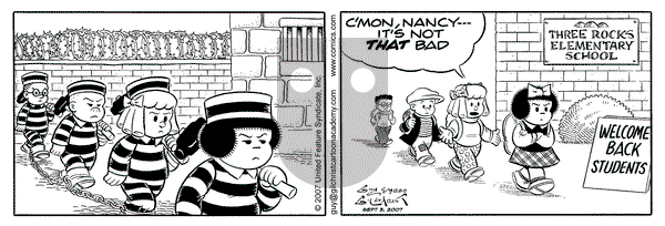 Nancy on Monday September 3, 2007 Comic Strip