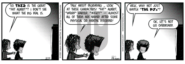 The Boondocks on Friday March 16, 2001 Comic Strip