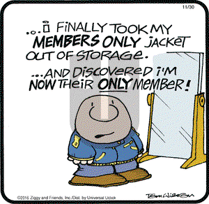 Ziggy on Wednesday November 30, 2016 Comic Strip