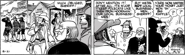 Alley Oop on Thursday August 21, 1975 Comic Strip