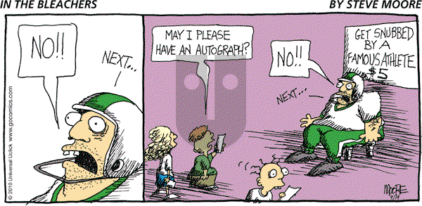 In the Bleachers on Sunday September 19, 2010 Comic Strip