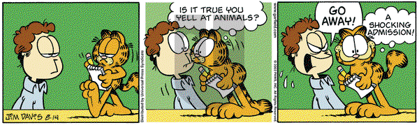 Garfield - Wednesday August 14, 2002 Comic Strip