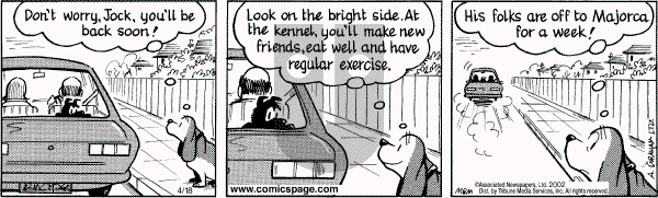 Fred Basset on Thursday April 18, 2002 Comic Strip