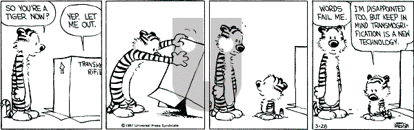 Calvin and Hobbes - Saturday March 28, 1987 Comic Strip