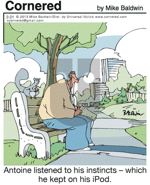 Cornered on Thursday February 21, 2013 Comic Strip