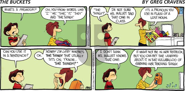 The Buckets on Sunday October 11, 2015 Comic Strip