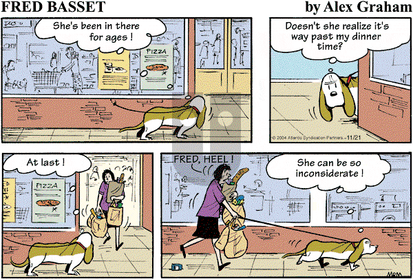 Fred Basset on Sunday November 21, 2004 Comic Strip