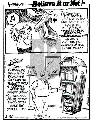 Ripley's Believe It or Not on Wednesday April 30, 2003 Comic Strip