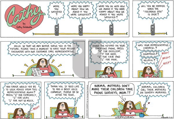 Cathy Classics on Sunday February 22, 2009 Comic Strip